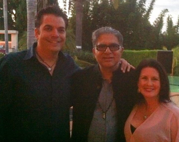 Lex Lang, Deepak Chopra, and Sandy Fox at recent get together.