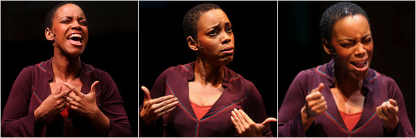 April Yvette Thompson in the New York Theatre Workshop world premier of her solo play, 