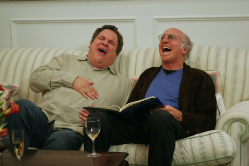 Still of Larry David and Jeff Garlin in Curb Your Enthusiasm (1999)