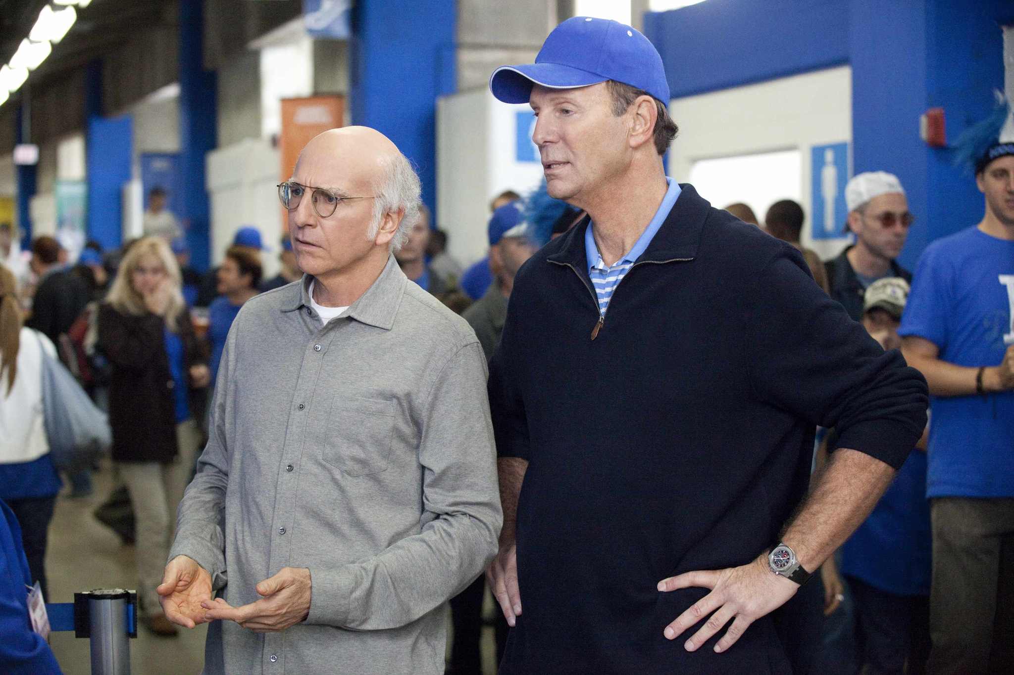 Still of Larry David and Bob Einstein in Curb Your Enthusiasm (1999)