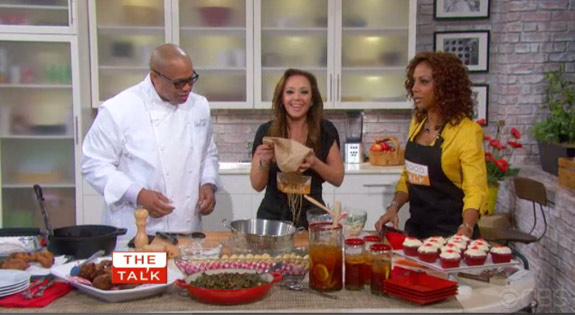 Chef Jeff cooking demo on The Talk