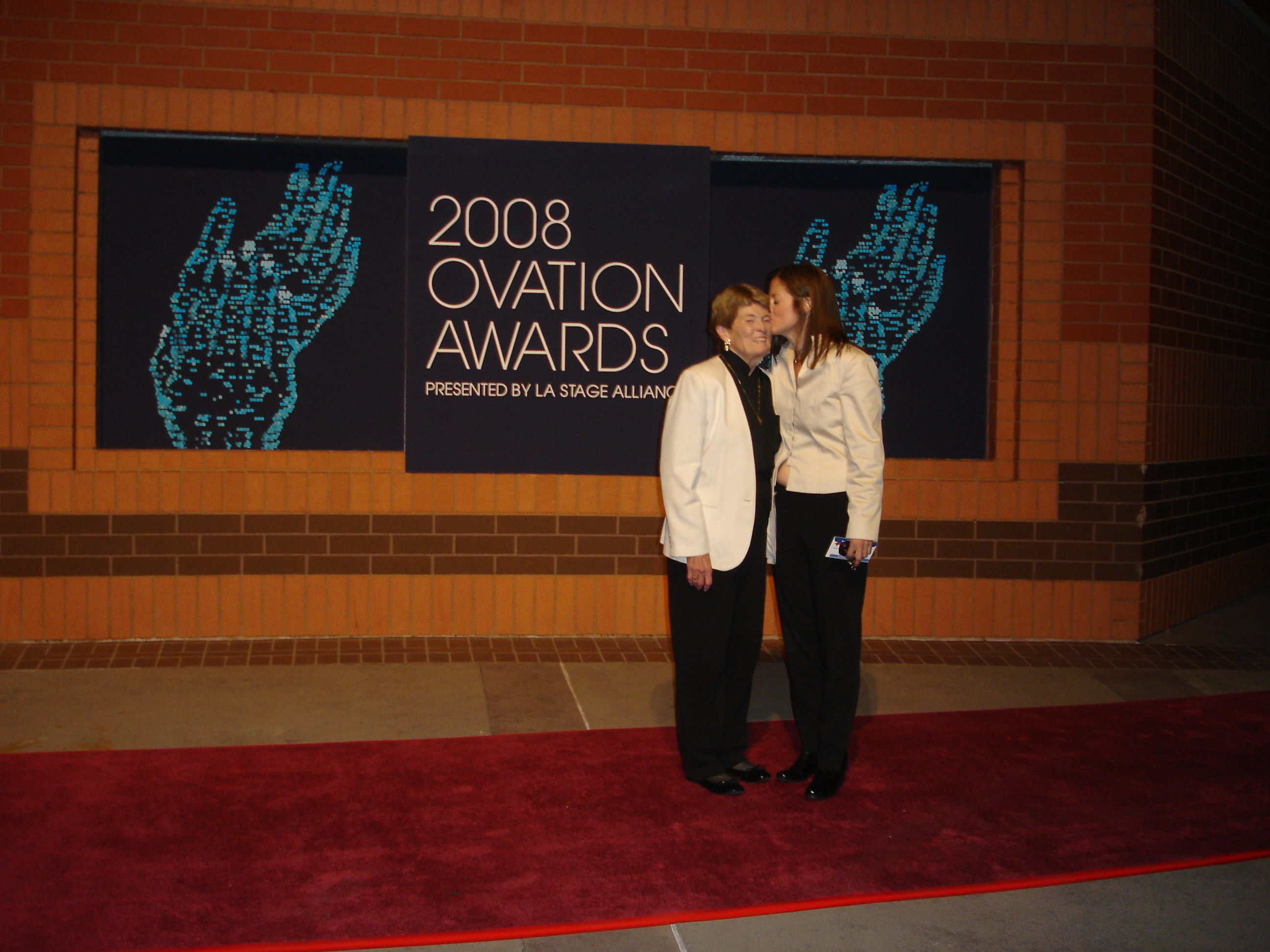 Kathleen Mary Carthy with her mother Maureen Caruso. Kathleen received a 2008 Ovation Award Nomination for Best Featured Actress in 'The Wreck of the Unfathomable' at Theatre of Note in Hollywood.