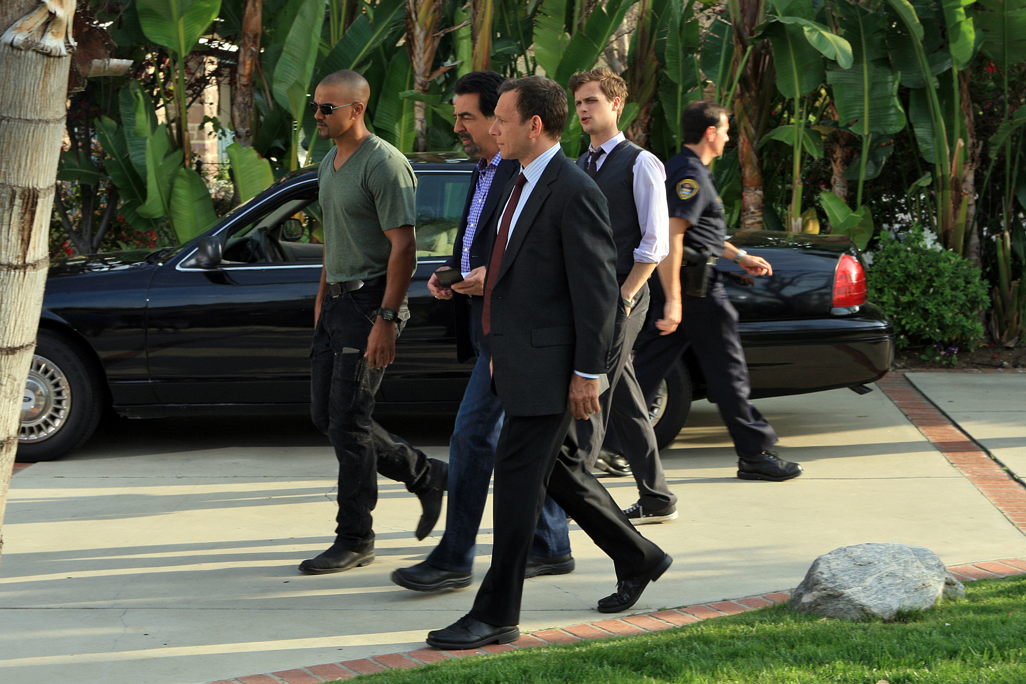 Still of Joe Mantegna, Shemar Moore, Michael Raynor and Matthew Gray Gubler in Nusikalstami protai (2005)