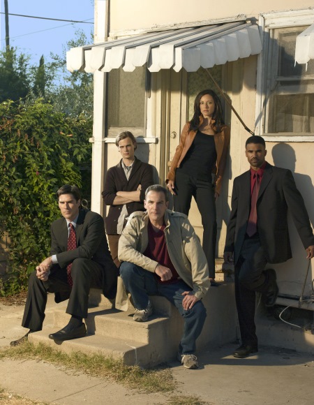 Still of Mandy Patinkin, Shemar Moore, Lola Glaudini and Matthew Gray Gubler in Nusikalstami protai (2005)