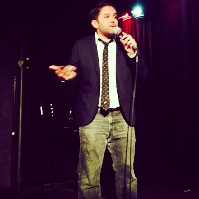 Dan Lawler performing stand-up in Toronto, Canada during NXNE 2014.