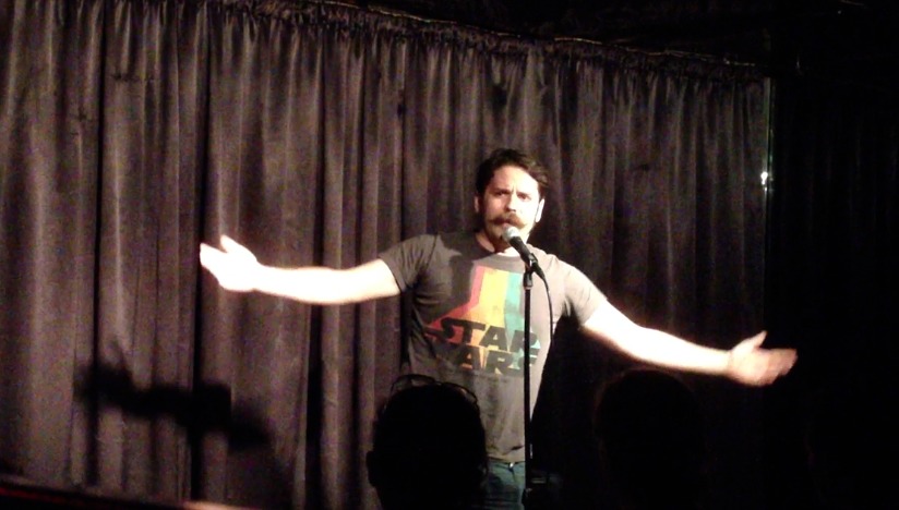 Dan Lawler performing stand-up at The Comedy Store, Hollywood.