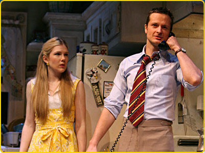 Lily Rabe as Babe and Chandler Williams as Barnette in the 2008 Roundabout production of Crimes of the Heart.