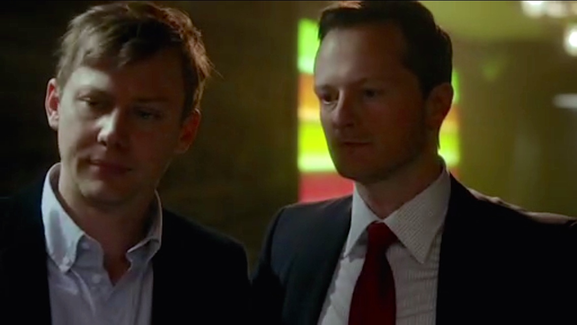 Still of Jimmi Simpson and Chandler Williams in Person of Interest.