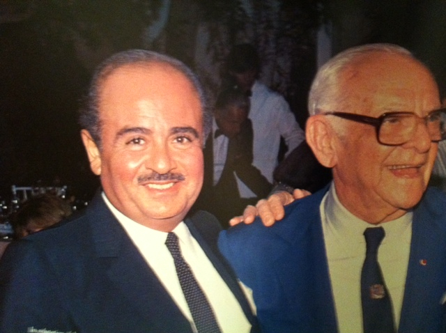 Timothy Hollywood Khan's mentors L-R; Saudi billionaire Adnan M. Khashoggi and late Dr. Armand Hammer owner of Occidental Oil. In Beverly Hills, Ca.