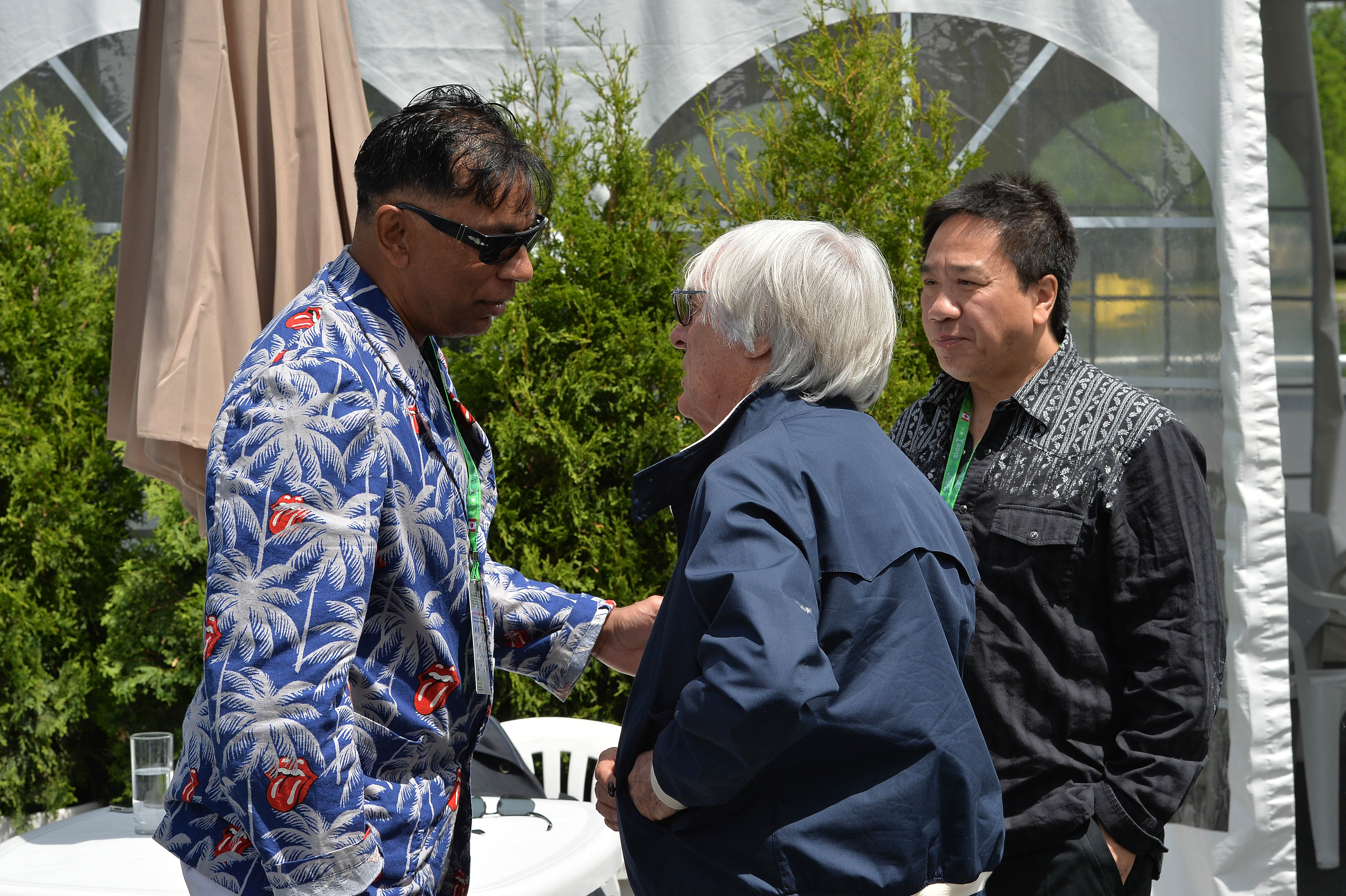 Bernie Ecclestone CEO of Formula One Management and Formula One Administration in meeting with Timothy Khan, and Sam Wong, Canada Grand Prix 2013