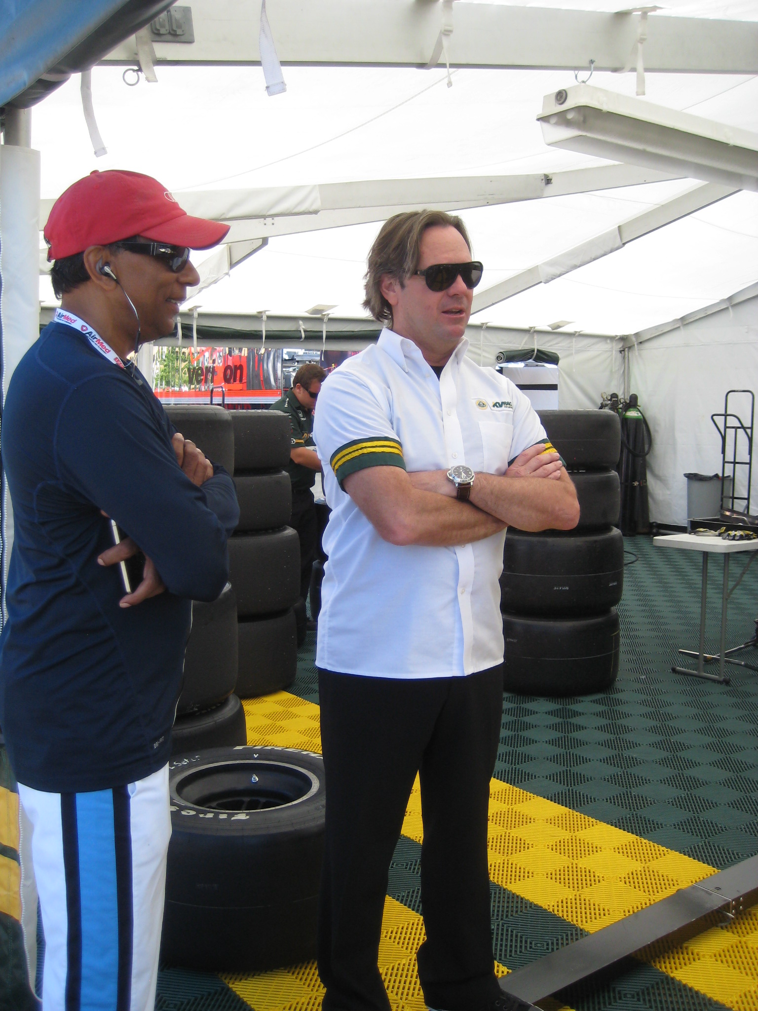 Timothy Khan with Jimmy Vasser Team Owner and Former Driver at Honda Indy 2011
