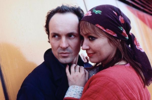 Ulli Lommel and Anna Karina in 1976 during the filming of Rainer Werner Fassbinder's Chinese Roulette.