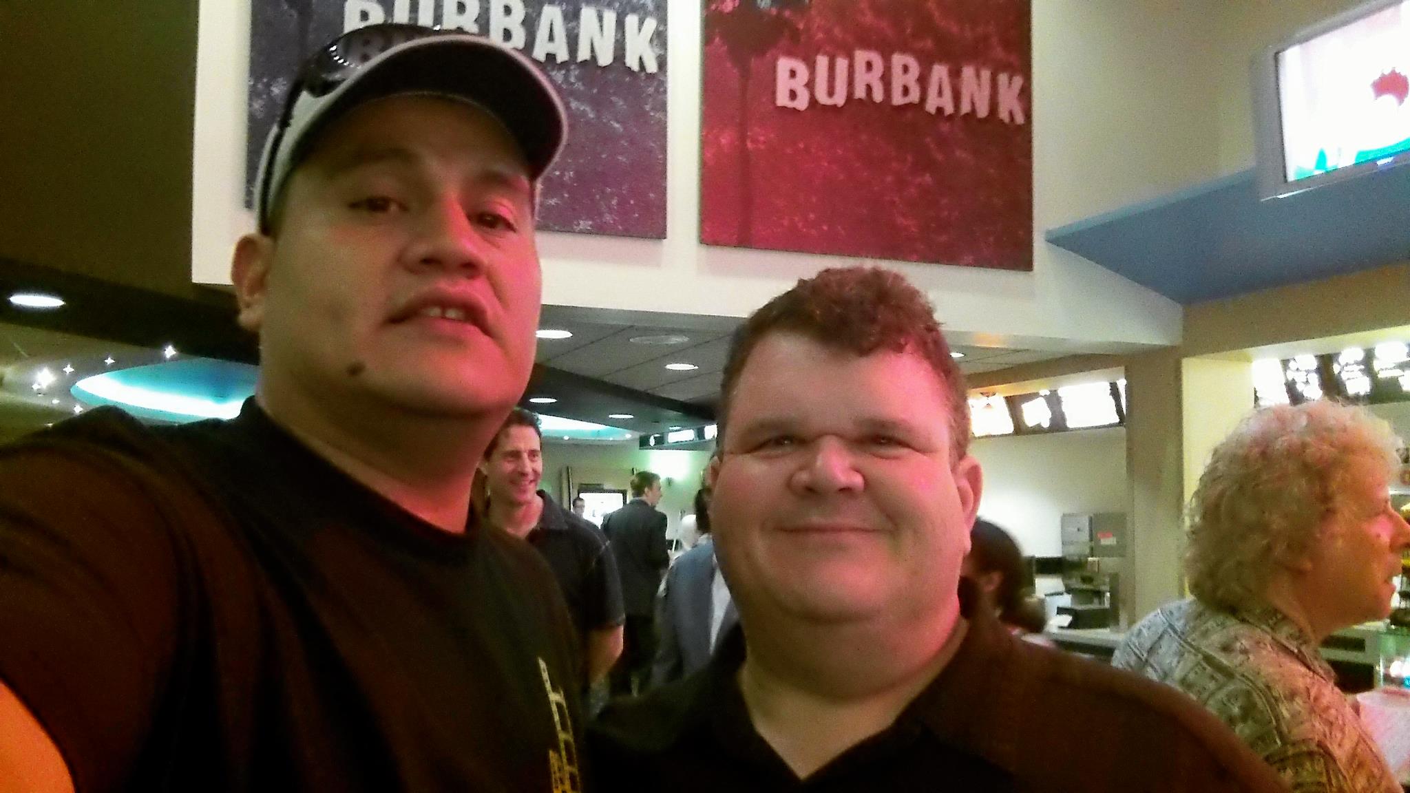 Adrian I. Iniguez and Robert Deioma on the Red Carpet for BIFF, the Burbank International Film Festival. Official Selection, Code 4: Security Officer On Duty created by Robert Deioma