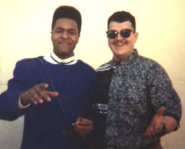Bernard from the musical group Surface and Bubba Da Skitso while dancing on Soul Train