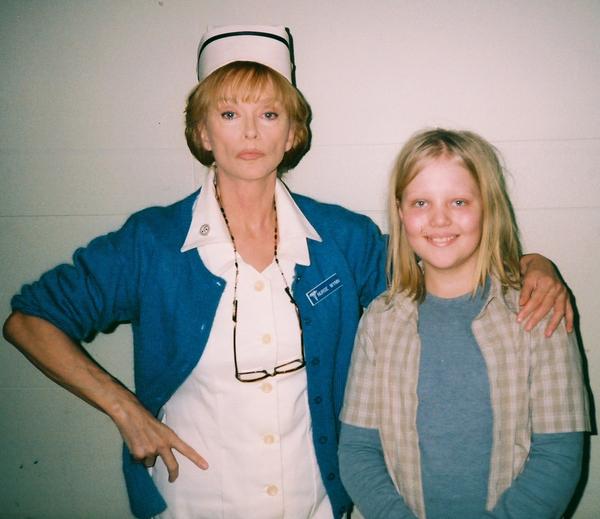 On set of HALLOWEEN /07 with Sybil Danning