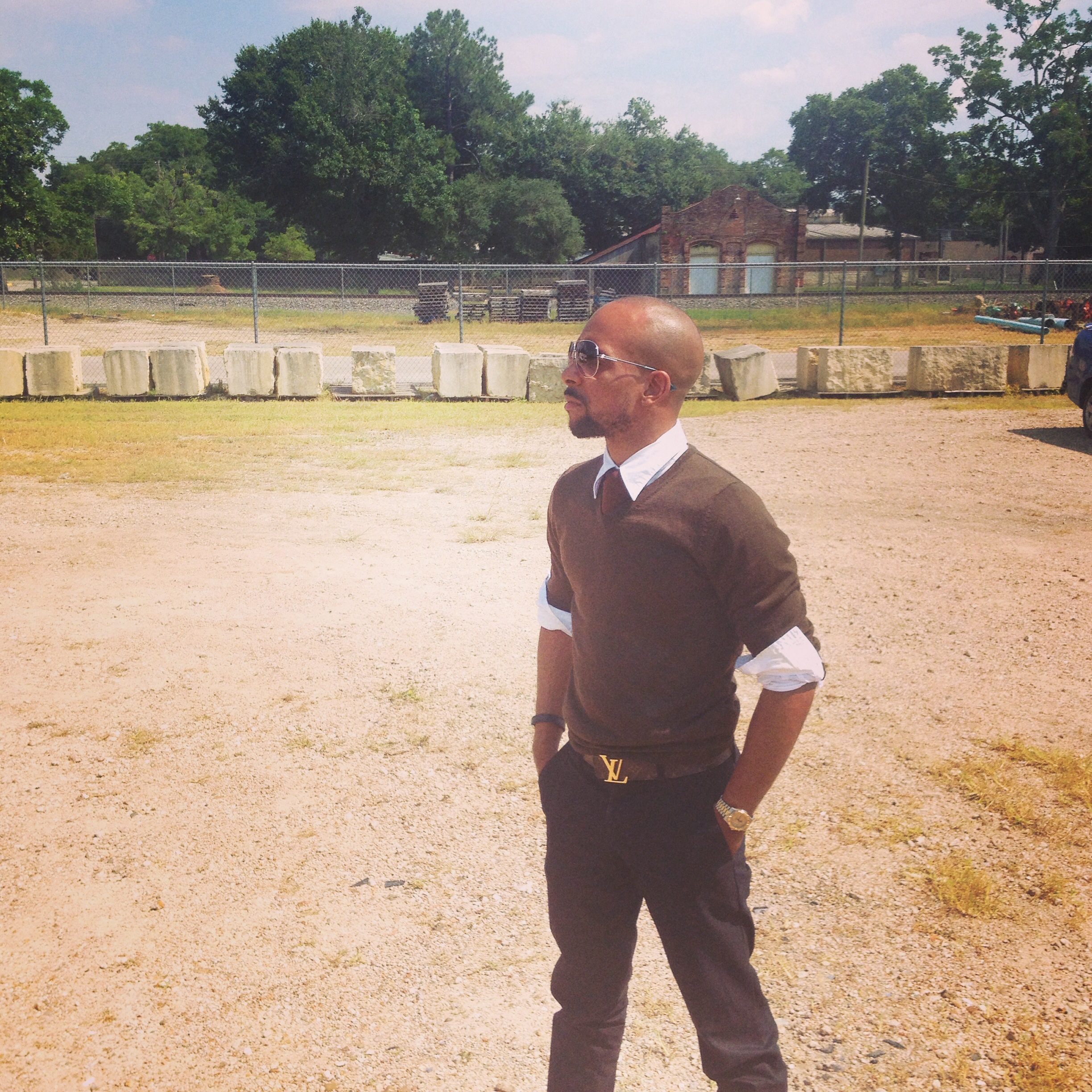 Phil Adkins on the set of the Summoning in Richmond Texas.