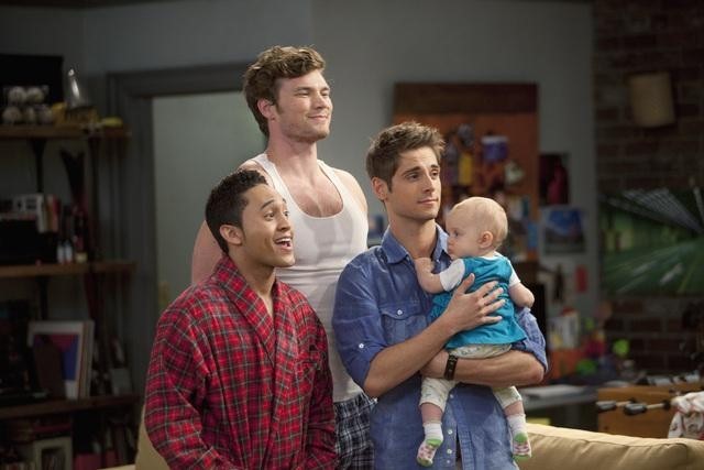 Still of Tahj Mowry, Jean-Luc Bilodeau and Derek Theler in Baby Daddy: I Told You So (2012)