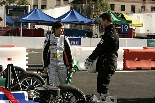 Still of Gary Sinise and Danica Patrick in CSI Niujorkas (2004)