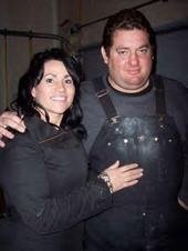 Michalina Scorzelli and Chris Penn on the set of AFTERMATH