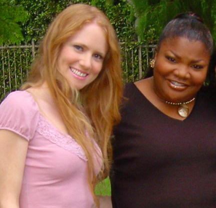 Mary Grace with Mo'Nique in Beverly Hills. www.marygracetoday.com