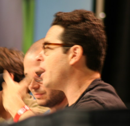 J.J. Abrams gestures during the Star Trek panel