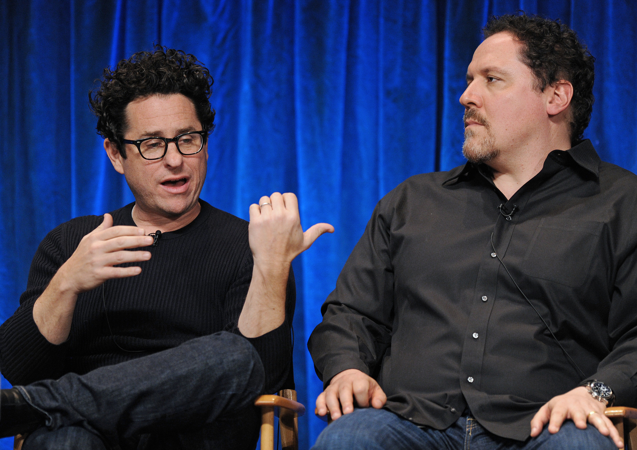 J.J. Abrams and Jon Favreau at event of Revolution (2012)