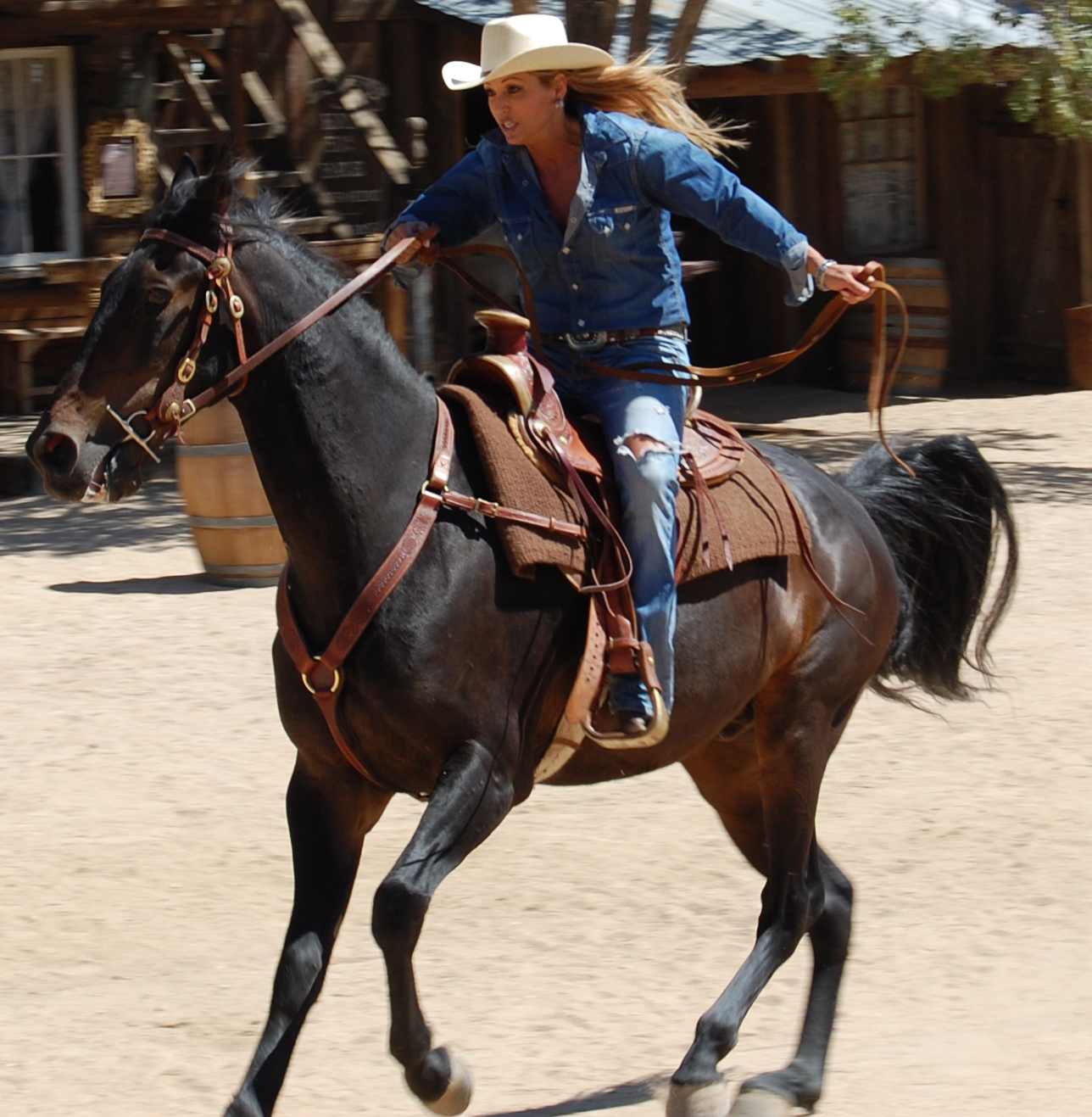 On set of Legendary Locations 2013. Pioneertown Film set.