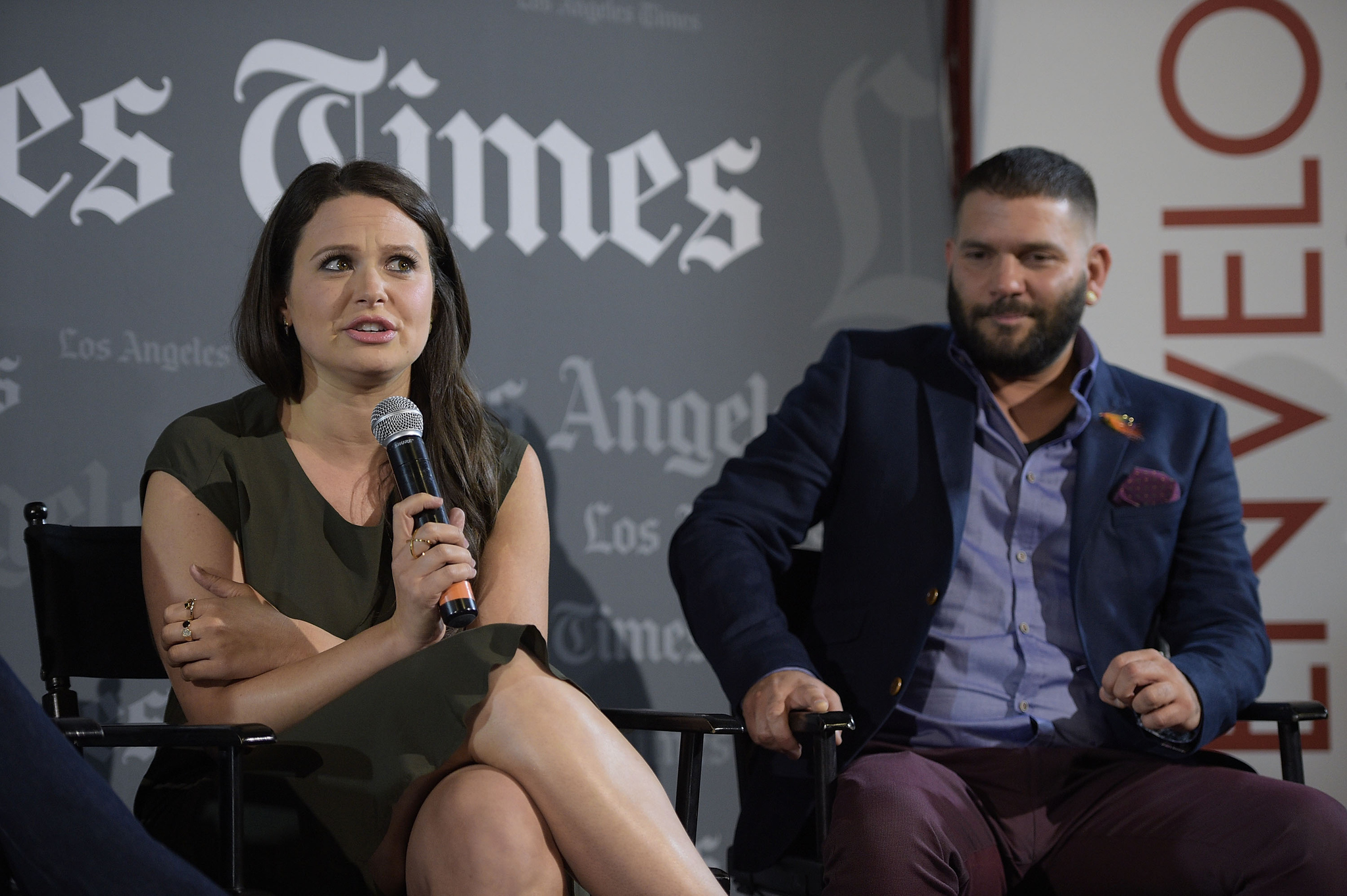 Guillermo Diaz and Katie Lowes