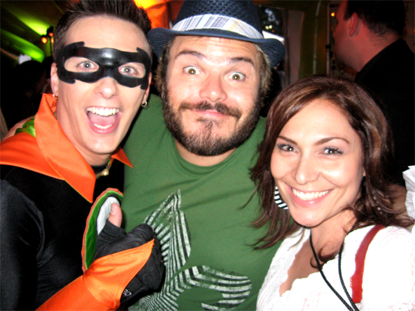 Jeff Sutphen, Jack Black and Stacy Sutphen at the Nickelodeon Kids Choice Awards after party, March 29th 2008.