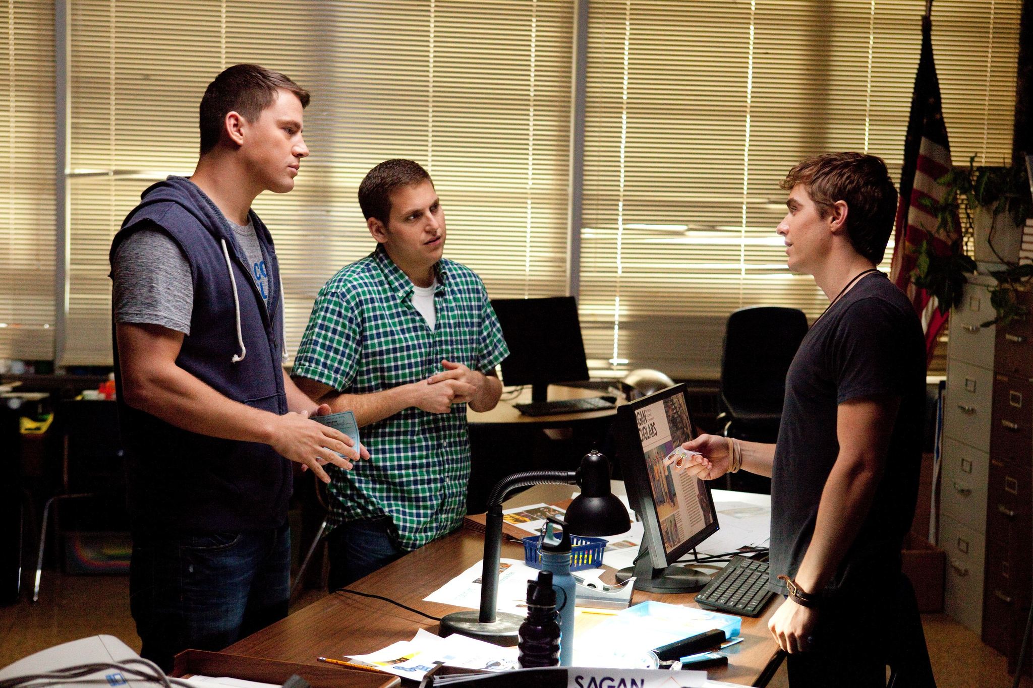 Still of Channing Tatum, Jonah Hill and Dave Franco in Nevykeliai po priedanga (2012)