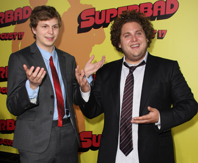 Michael Cera and Jonah Hill at event of Superbad (2007)