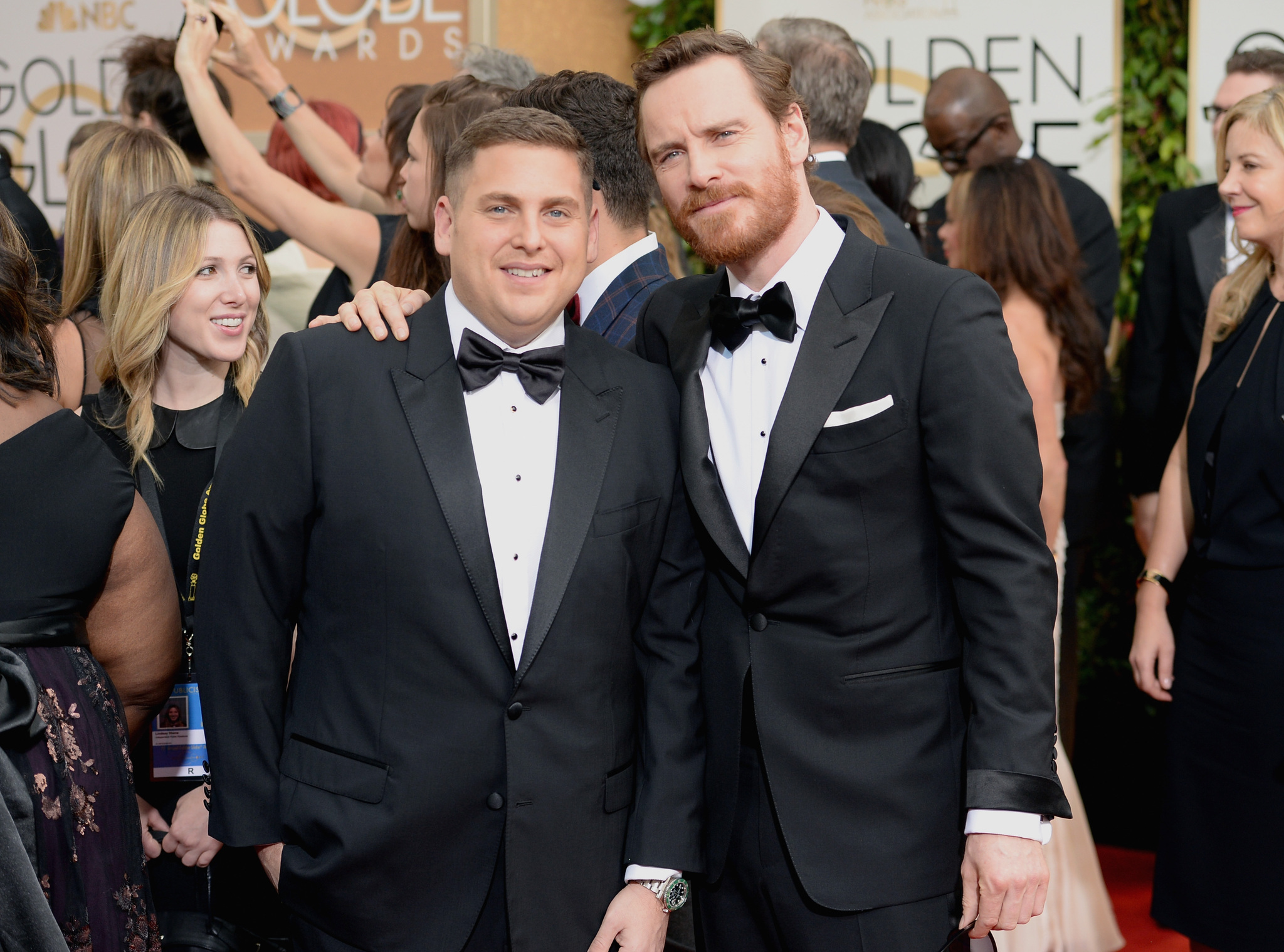 Michael Fassbender and Jonah Hill