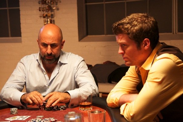 Carlo Rota and David J. Phillips in movie still from 