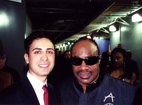 Keya Morgan and Stevie Wonder, Grammy Awards, photograph taken by comedian Chris Tucker.