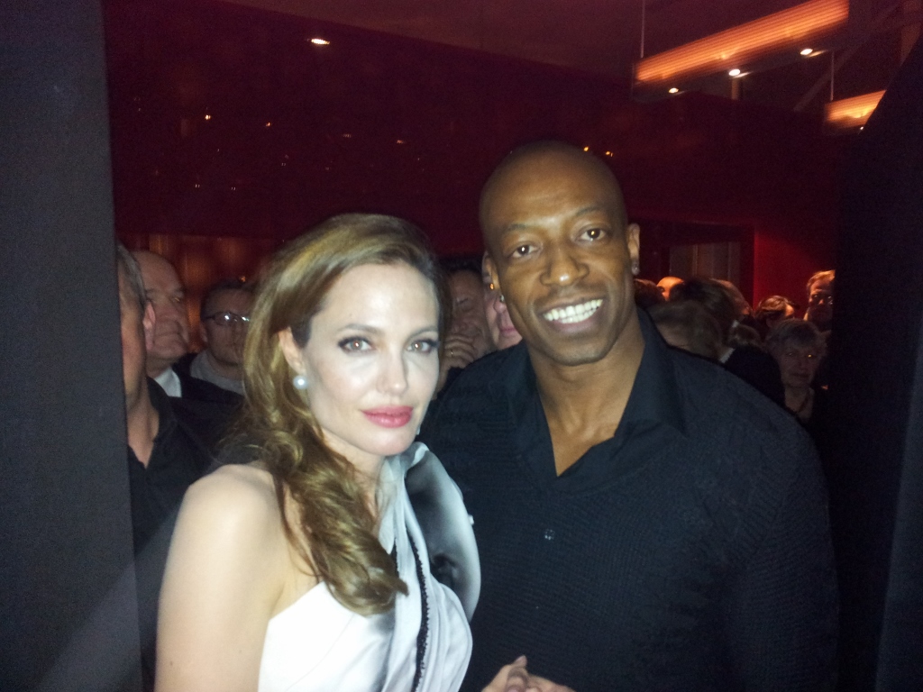 Angelina Jolie & Eebra Tooré at the preview of the film 