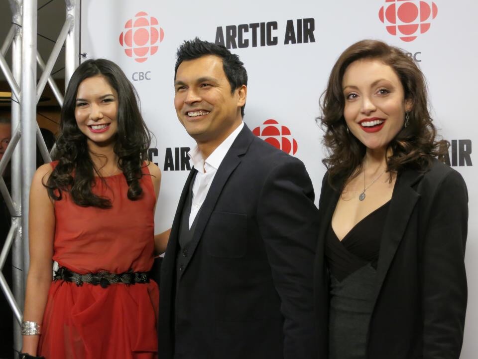 With Adam Beach and Leah Gibson at the Arctic Air premiere