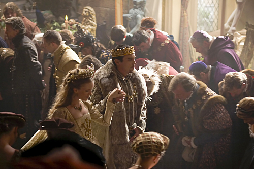 Still of Jonathan Rhys Meyers and Tamzin Merchant in The Tudors (2007)