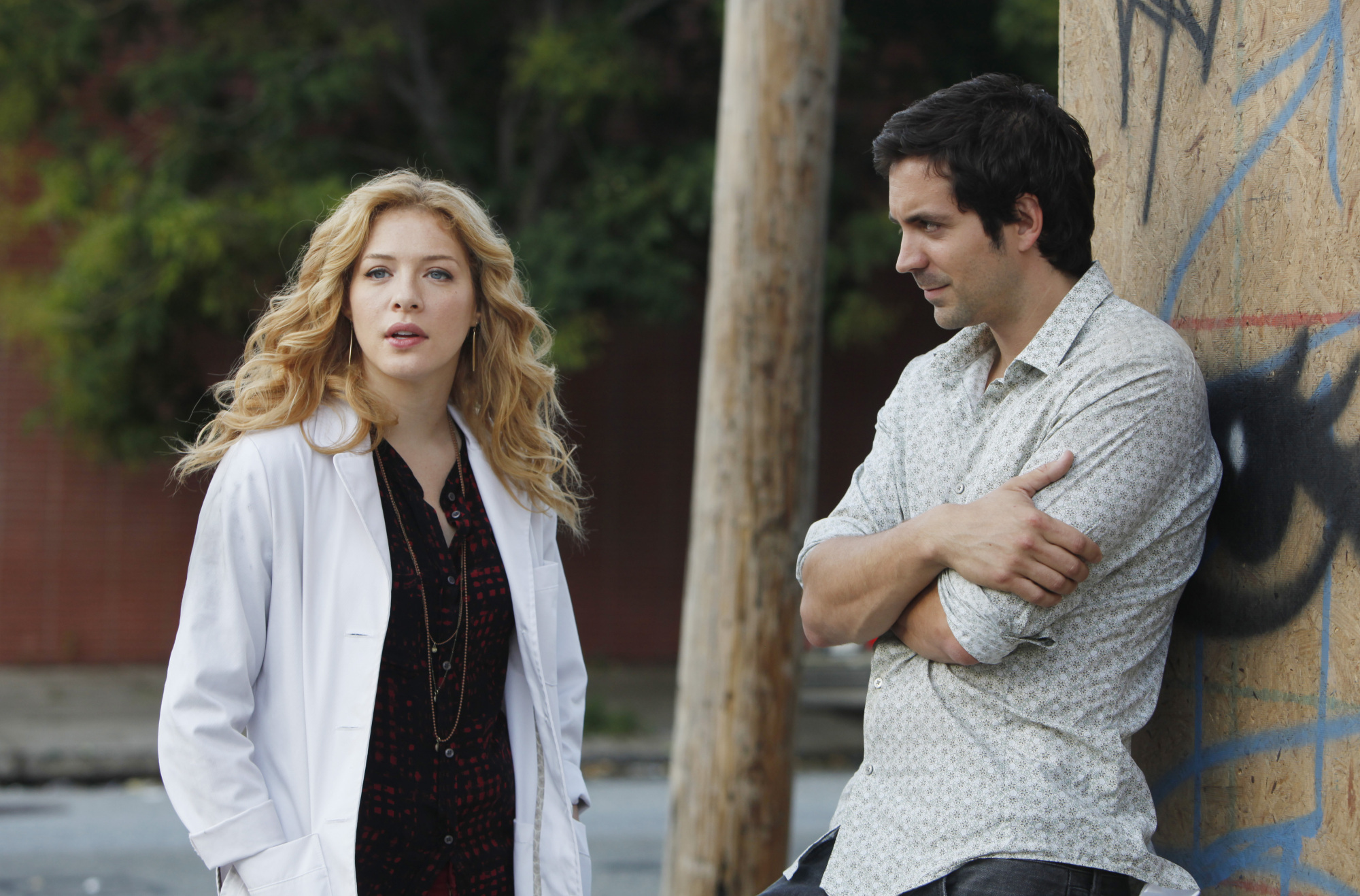Still of Rachelle Lefevre and Rhys Coiro in A Gifted Man (2011)