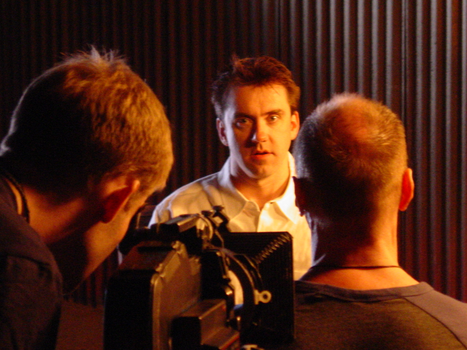 Brian McCulley on the set of Ghost Limb.