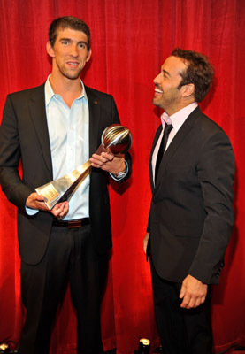 Jeremy Piven and Michael Phelps