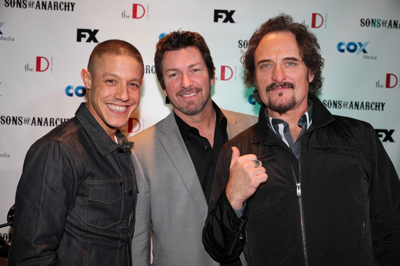 Theo Rossi and Kim Coates with Richard Wilk