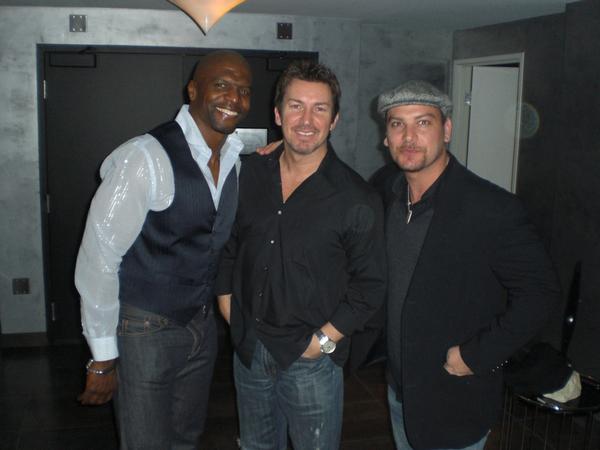 Terry Crews and Andy Weiss with Richard Wilk