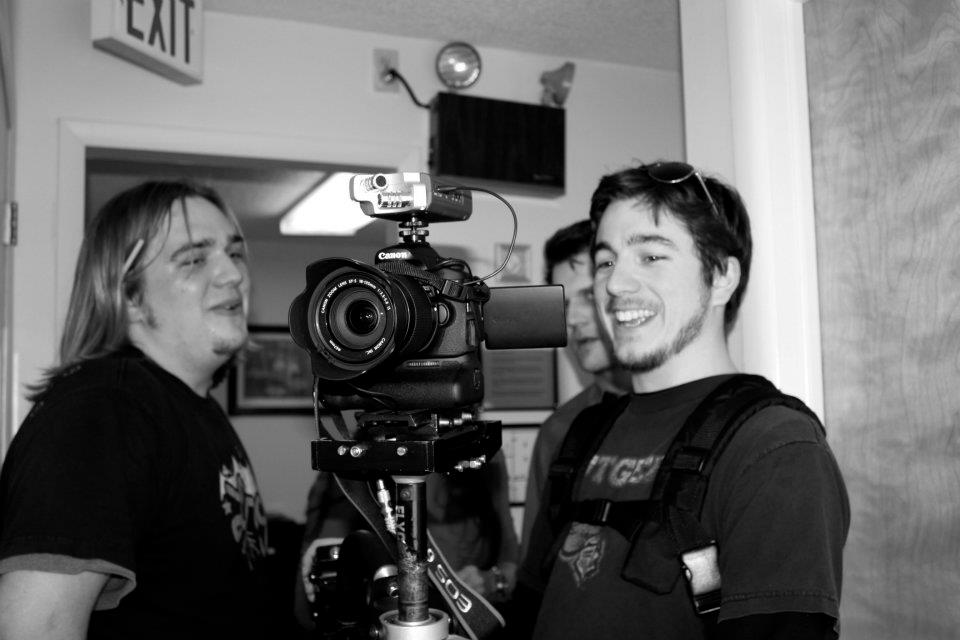 Director Chad Gurdgiel with Producer Kyle Thompson on set of The Last Session