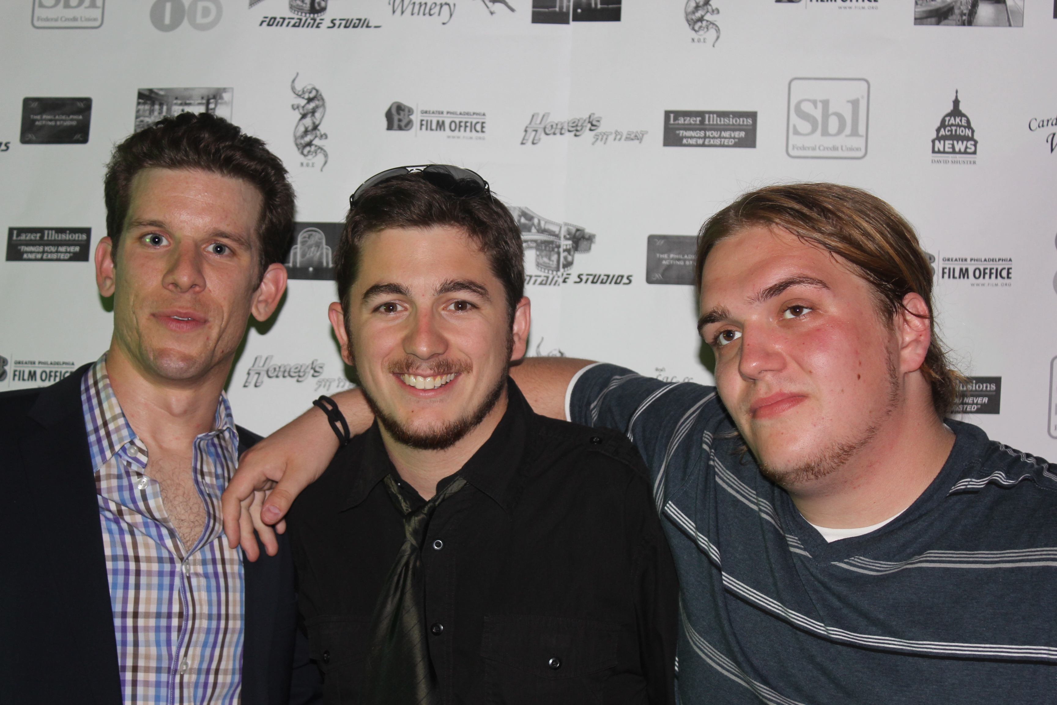 Actor Chris Harbur, Director Kyle Thompson and Producer Chad Gurdgiel at The Descending premiere in Philadelphia