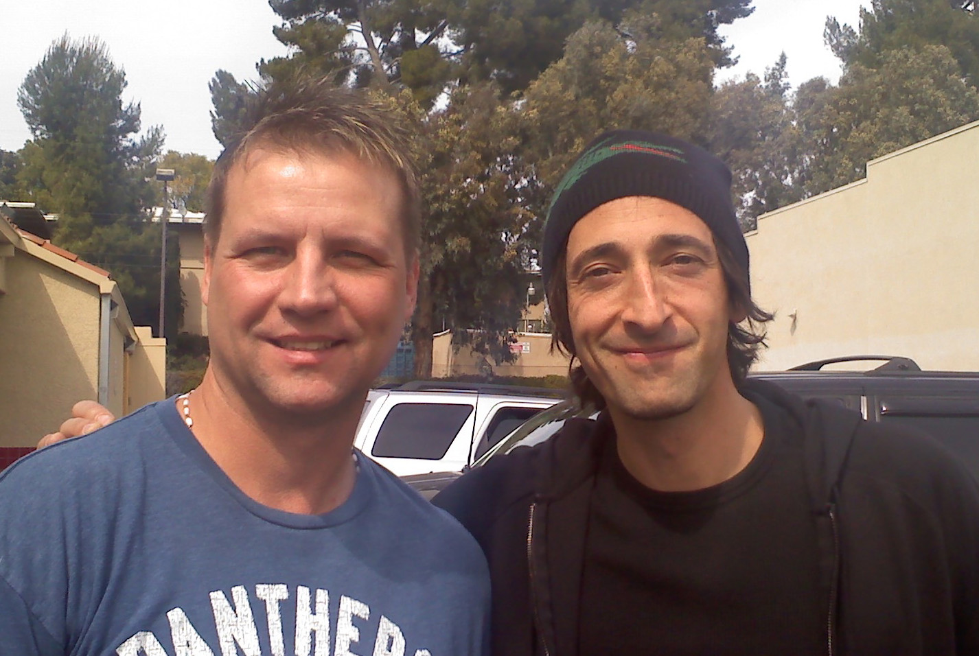 Tim Slaske and Adrien Brody, CBS Radford Studios 2013