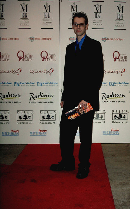 Alexander Mark Hansen on the red carpet at the world premiere of Kalamazoo?