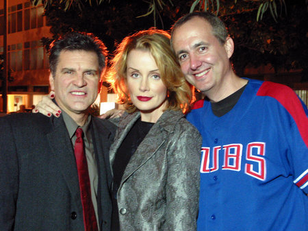 Henry LeBlanc (Marty), Kristin Carey (Lois), and director James P. Gleason on the final day of shooting 