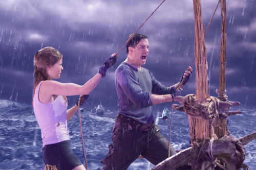 Still of Brendan Fraser and Anita Briem in Journey to the Center of the Earth (2008)