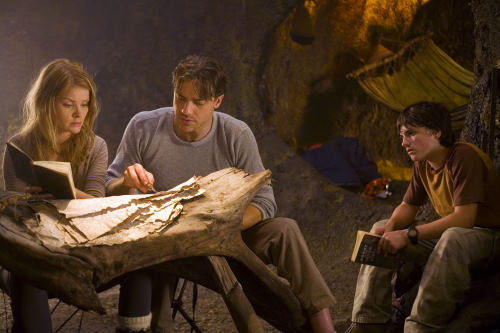 Still of Brendan Fraser, Josh Hutcherson and Anita Briem in Journey to the Center of the Earth (2008)