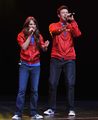 Lea Michele and Cory Monteith at event of Glee (2009)